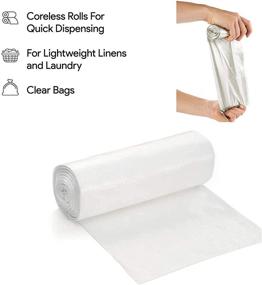 img 1 attached to 🗑️ Clear Kitchen Trash Bags - 4 Gallon Plastic Garbage Bag for Home, Office, & Bathroom - Leak-Proof Waste Basket Bags - 48 Pack