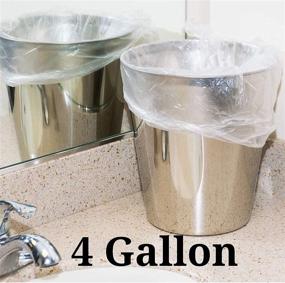 img 2 attached to 🗑️ Clear Kitchen Trash Bags - 4 Gallon Plastic Garbage Bag for Home, Office, & Bathroom - Leak-Proof Waste Basket Bags - 48 Pack