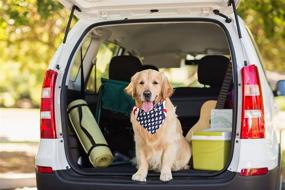 img 1 attached to Patriotic American Flag Dog Bandana for 4th of July - One Size