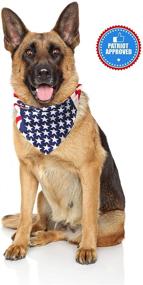 img 3 attached to Patriotic American Flag Dog Bandana for 4th of July - One Size