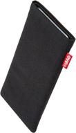 📱 fitbag rave black custom tailored sleeve for iphone 11: made in germany, fine suit fabric pouch case cover with microfiber lining for display cleaning logo