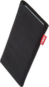 img 4 attached to 📱 fitBAG Rave Black Custom Tailored Sleeve for iPhone 11: Made in Germany, Fine Suit Fabric Pouch Case Cover with Microfiber Lining for Display Cleaning