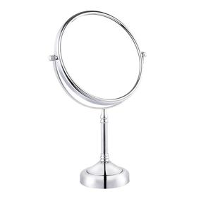 img 4 attached to 🔍 GURUN 8-inch Double-Sided Swivel Tabletop Makeup Mirror with 10x Magnification, 12.2-inch Height, Chrome Finish M2251 (8in, 10x)