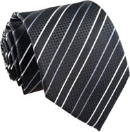 👔 stylish striped jacquard formal necktie: elevate your look with secdtie's men's accessories and ties collection, including cummerbunds & pocket squares logo