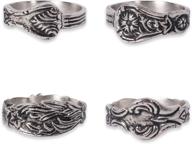 🍽️ dii assorted silver napkin ring set for decorative table settings - food service equipment & supplies логотип