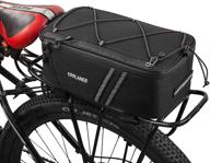 🚲 errlaner bicycle rack rear carrier bag: insulated trunk cooler, waterproof pu leather, 7l capacity, reflective mtb bike pannier with rain cover logo