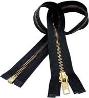 ykk brass separating zipper black logo