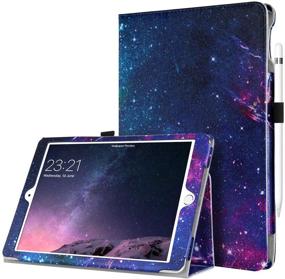 img 4 attached to 🚀 BENTOBEN Galaxy Space Nebula iPad Case with Pencil Holder | 9.7 Inch iPad 6th/5th Gen & Air 2/1 | Folio Stand Cover
