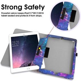 img 1 attached to 🚀 BENTOBEN Galaxy Space Nebula iPad Case with Pencil Holder | 9.7 Inch iPad 6th/5th Gen & Air 2/1 | Folio Stand Cover