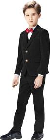 img 3 attached to Yavakoor Velvet Classic Toddler Stretch Boys' 👕 Suits & Sport Coats: Stylish and Comfortable Clothing Options