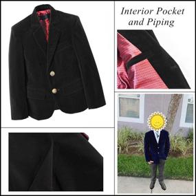 img 2 attached to Yavakoor Velvet Classic Toddler Stretch Boys' 👕 Suits & Sport Coats: Stylish and Comfortable Clothing Options