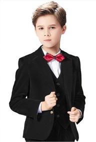img 4 attached to Yavakoor Velvet Classic Toddler Stretch Boys' 👕 Suits & Sport Coats: Stylish and Comfortable Clothing Options