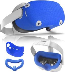 img 4 attached to 🟦 Защитите и персонализируйте ваш Oculus Quest 2 с сменным вариантом обложки VR - синий набор