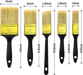 img 3 attached to 🖌️ Versatile 30 Piece Multi-Use Paint Brush Set for Home Furniture, Fences, and Wall Trim - Great Value!