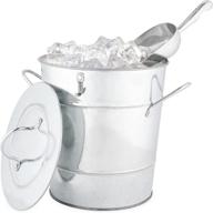 🍺 galvanized metal drink tub: twine ice bucket with lid and ice scoop, wine and beer chiller - holds 5.35 gallons логотип