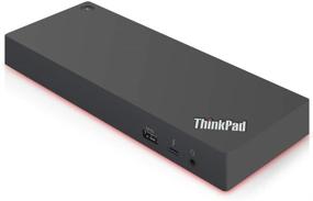img 2 attached to 💻 Lenovo ThinkPad Thunderbolt 3 Dock Gen 2 135W (40AN0135) - Dual UHD 4K Display, HDMI, DP, USB-C - 3 Year Warranty