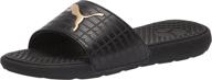 puma womens slide sandal black rose women's shoes logo