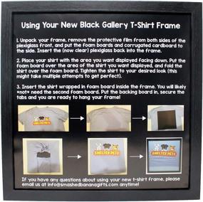 img 3 attached to 👕 12x12 T-Shirt Display Frame - Black Gallery style with Foam Inserts - Perfect for showcasing Shirts, Jerseys, Tees, and other apparels - Complete with Hanging Hardware for easy installation