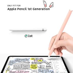 img 3 attached to 🎀 Soft Silicone Sleeve Apple Pencil Case | Protective Nib Cover for Apple Pencil 1st Generation | Compatible with iPad Pro 9.7"/10.5"/12.9" | Pink