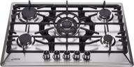 🔥 sealed 5-burner stainless steel gas cooktop – 30 inch, lg/ng convertible, heavy-duty grates, thermocouple protection logo