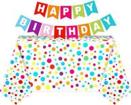 🎉 colorful engagement rectangle tablecloth for birthday celebration logo