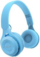 🎧 kids bluetooth headphones: wireless over-ear bluetooth 5.0 headset with folding storage and microphone - blue logo
