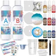 🎨 justashow resin starter kit: 3 coaster molds, pigment set & epoxy tools for diy tumbler, river table tops, jewelry crafts logo