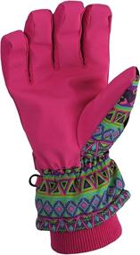 img 1 attached to ❄️ Waterproof Thinsulate Insulated Winter Snow Print Ski Gloves for Girls - N'Ice Caps