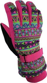 img 2 attached to ❄️ Waterproof Thinsulate Insulated Winter Snow Print Ski Gloves for Girls - N'Ice Caps