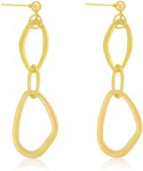 🔶 chic charm: women's gold geometry earrings - abstract hollow circle design logo