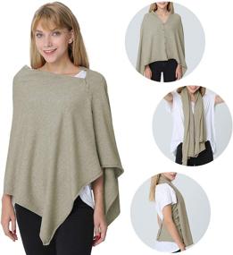 img 1 attached to Womens Cashmere Versatile Sweater Lightweight Women's Accessories for Scarves & Wraps