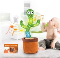 🌵 dancing cactus toy - 120 songs singing, talking, led lighting, record & repeating what you say electric cactus, kids dancing cactus toys for baby boys and girls with enhanced seo logo