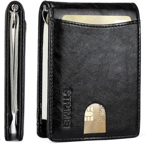 img 4 attached to 🧳 Streamlined Foldable Wallets: Sleek Leather Accessories for Men with RFID Blocking