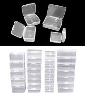 📦 pcxino 40 pack small clear storage box with hinged lid - ideal for small items and craft projects logo