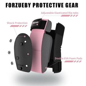 img 2 attached to Forzueby Adult/Kids Knee Pads Elbow Pads Wrist Guards 6 In 1 Protective Gear Set For Inline Roller Skating Skateboarding Scooter BMX Etc Sports & Fitness