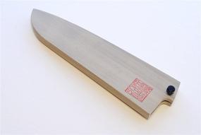 img 3 attached to Защитник лезвия Yoshihiro Santoku - натуральное дерево магнолии Saya Cover (180 мм / 7 дюймов) - естественный