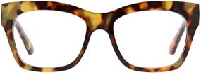 img 3 attached to 👓 Peepers by PeeperSpecs Women's Shine On Square Blue Light Blocking Reading Glasses, Tortoise - Clear Vision & Stylish Eye Protection for Digital Screens, 53 + 1.5