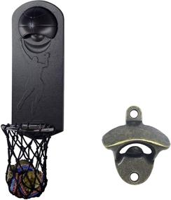 img 4 attached to 🏀 KoolShare Basketball Beer Bottle Opener with Cap Collector Catcher - Magnetic Fridge Paste Opener. Perfect Gift for Men, Basketball & Beer Enthusiasts. Ideal for Bar Decor. (Black)