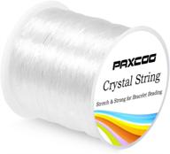 💎 paxcoo 0.8mm elastic string, stretchy bead cord for bracelet making and jewelry crafting - 120m crystal string logo