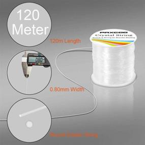 img 1 attached to 💎 Paxcoo 0.8mm Elastic String, Stretchy Bead Cord for Bracelet Making and Jewelry crafting - 120m Crystal String