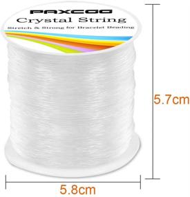 img 2 attached to 💎 Paxcoo 0.8mm Elastic String, Stretchy Bead Cord for Bracelet Making and Jewelry crafting - 120m Crystal String