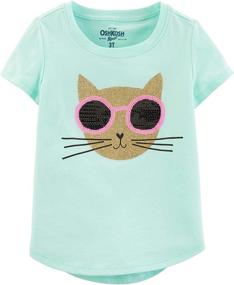 img 2 attached to Sequin Short Sleeve T-Shirt for Girls by OshKosh B'Gosh