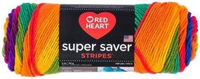 img 4 attached to Пряжа RED HEART Super Saver Yarn-Favorite Stripe: Яркие цвета и качество для всех ваших вязальных проектов