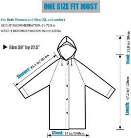 img 3 attached to HLKZONE Raincoat Portable Raincoats Reusable Outdoor Recreation and Camping & Hiking