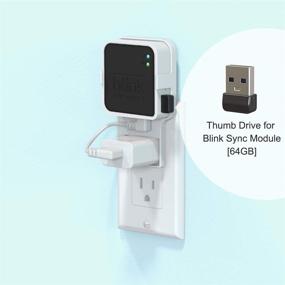 img 1 attached to 🚀 Space-Saving 64GB USB Flash Drive and Outlet Mount for Blink Sync Module 2, Hassle-Free Moving Mount Bracket Holder for Blink Outdoor Indoor Security Camera System, No More Wire or Screw Clutter