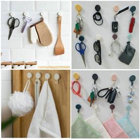 img 2 attached to 🧲 Convenient Sticky Hooks: Versatile Adhesive Hangers for Bathrooms and Kitchens