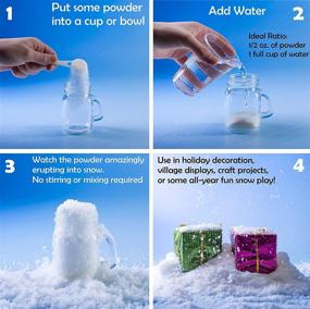 img 2 attached to ❄️ Icy Holiday Magic: Instant Snow Powder for Christmas Tree Decoration and Winter Crafts - Makes 10 Gallons of Synthetic Snow!