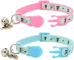 img 2 attached to 🐱 Enhance Visibility & Safety with Barleygoo 2 Pack Glow in The Dark Cat Collars + Bell & Breakaway Feature