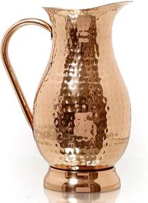 img 1 attached to 🍯 Copper Pitcher with Lid - 70 Oz Handcrafted Hammered Jug for Home, Hotel & Gifting