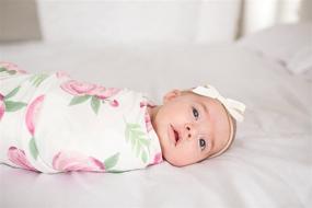 img 3 attached to 🌸 Graceful Floral: Copper Pearl's Large Premium Knit Baby Swaddle Receiving Blanket